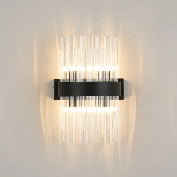 Brighton 4 Light G9, Wall Light, Satin Black Clear