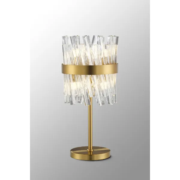 Brighton 6 Light G9, Table Lamp, Brass Clear