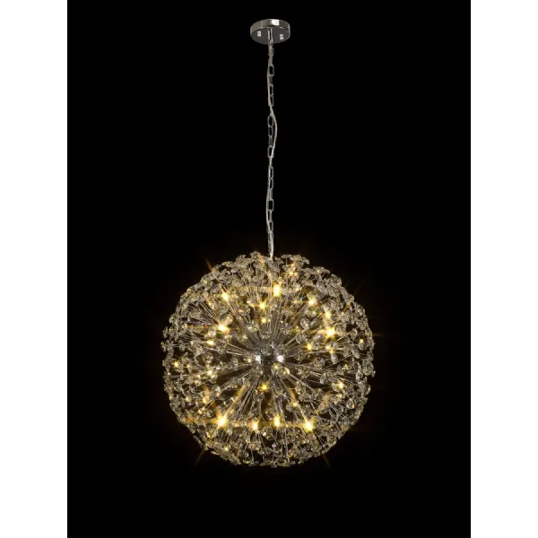 Camden Pendant 60cm Sphere 16 Light G9 Polished Chrome Crystal