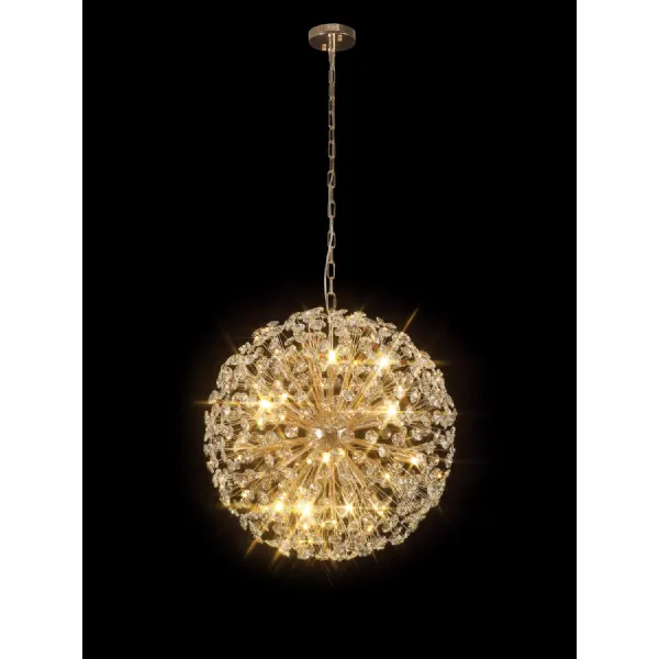 Camden Pendant 60cm Sphere 16 Light G9 French Gold Crystal