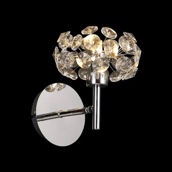 Polished Chrome 1 Light Adjustable G9 Switched Wall Lamp