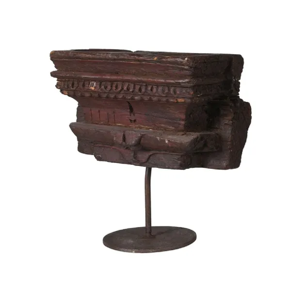 Wooden Sculpture On Stand