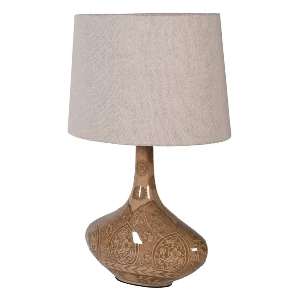 Floral Table Lamp with with Shade