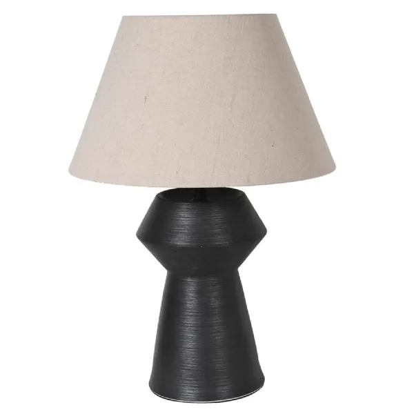 Black Tapered Table Lamp with Shade