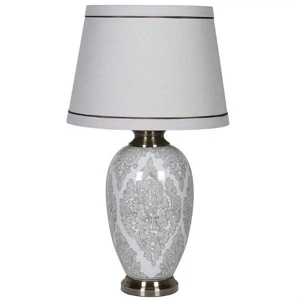 Dove Grey Lamp With Shade
