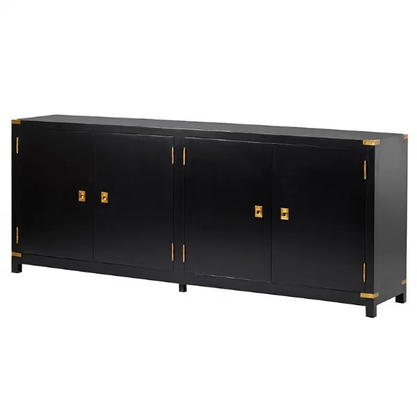 Black 4 Door Sideboard
