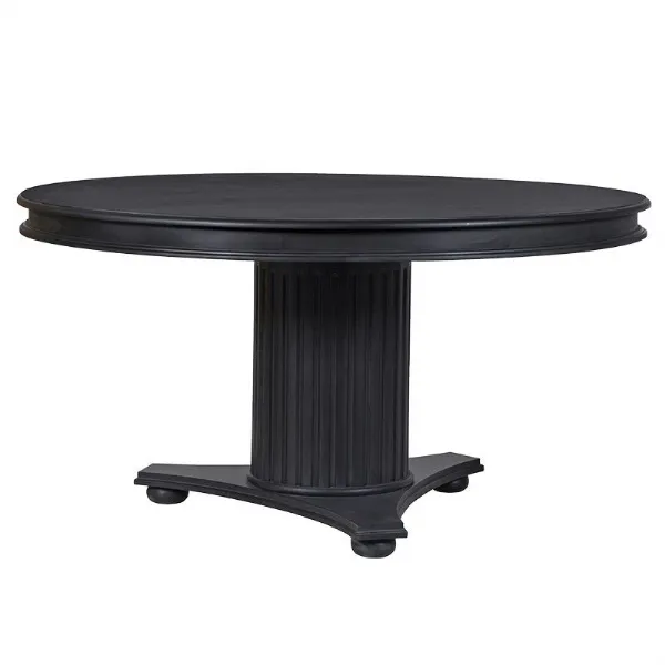 Black Round Dining Table