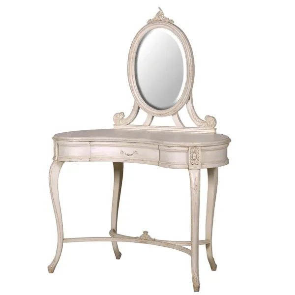 Faubourg Single Drawer Dressing Table with Mirror
