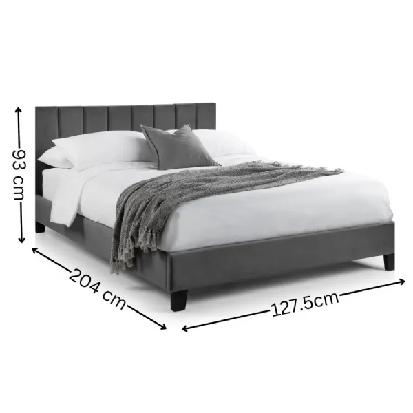 Rosa Grey 120cm Small Double Bed
