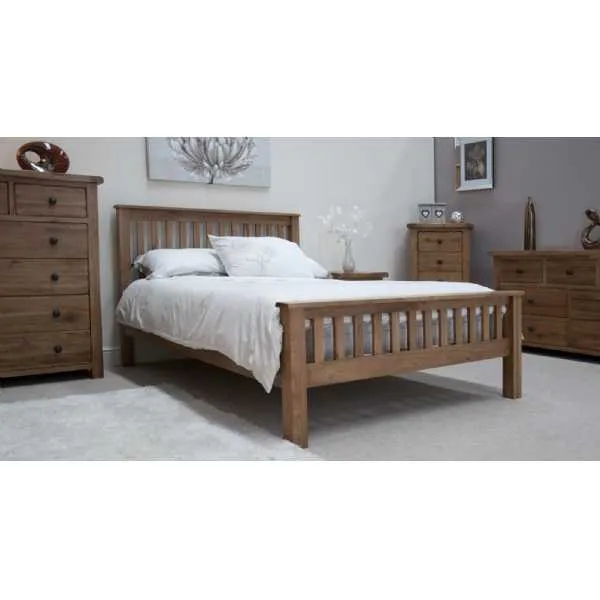 Rustic Oak KingSize Bed
