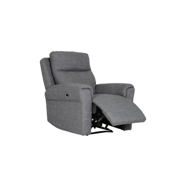 Charcoal Fabric Electric Power Recliner Chair