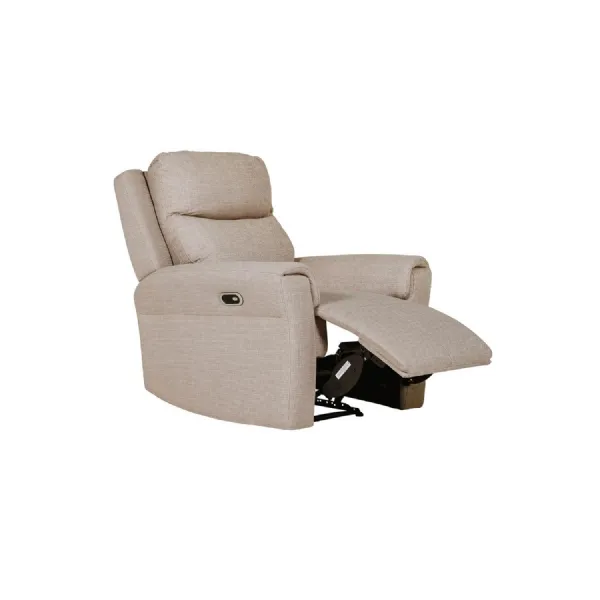 Mushroom Fabric Electric Power Recliner Chair