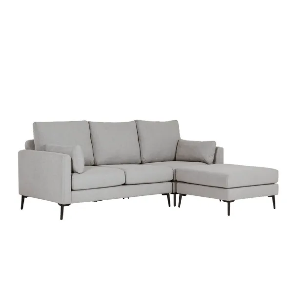 Light Grey Fabric Large Modular Corner Sofa