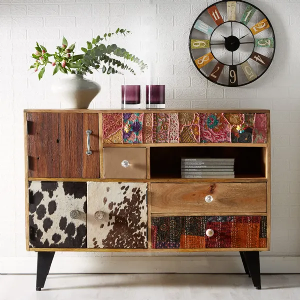 Reclaimed Wood 3 Door 4 Drawer Handcrafted Large Sideboard