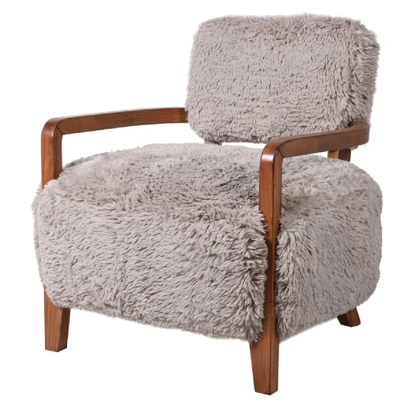 Ölgii Faux Fur Accent Chair