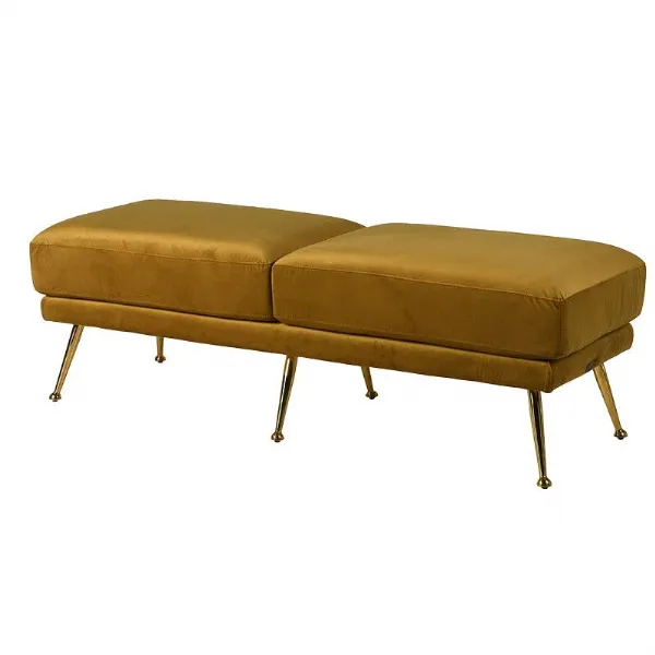 Mustard Velvet Stool