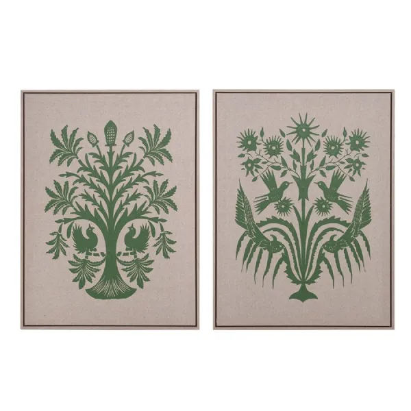 Set of 2 Art Nouveau Framed Pictures