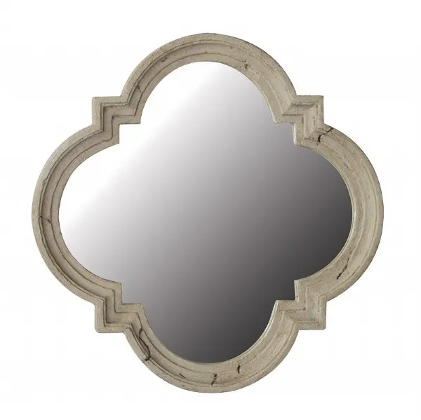 Gothic Style Wall Mirror With Distressed Roman Stone Frame