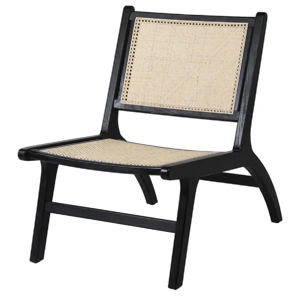 Black Bergere Chair