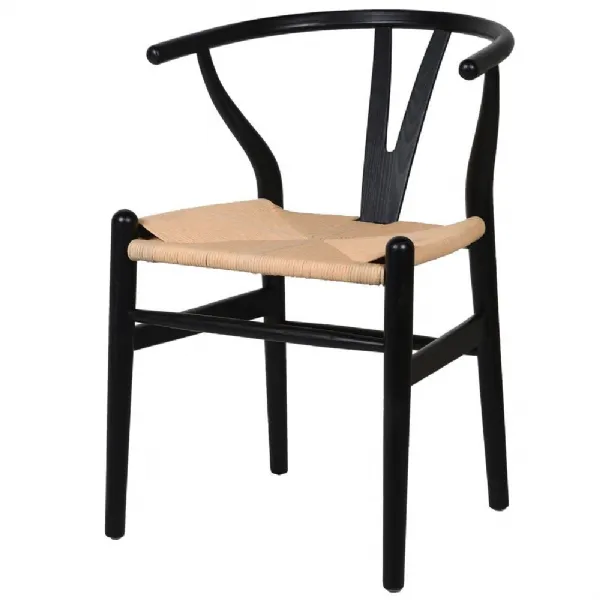 Black Elm Open Back Chair
