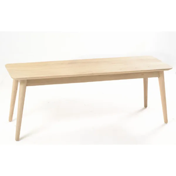Modern Solid Wood Rectangular Scandinavian Bench 120cm