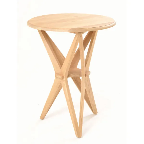 Light Wood 60cm Small Round 2 Seater Dining Table