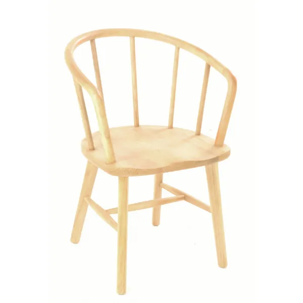 Scandi Natural Wood Curved Stick Back Dining Chair