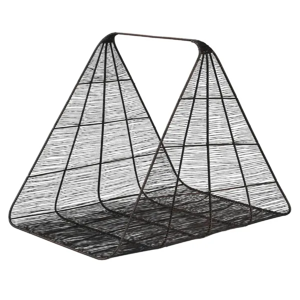 Antique Bronze Mesh Log Basket