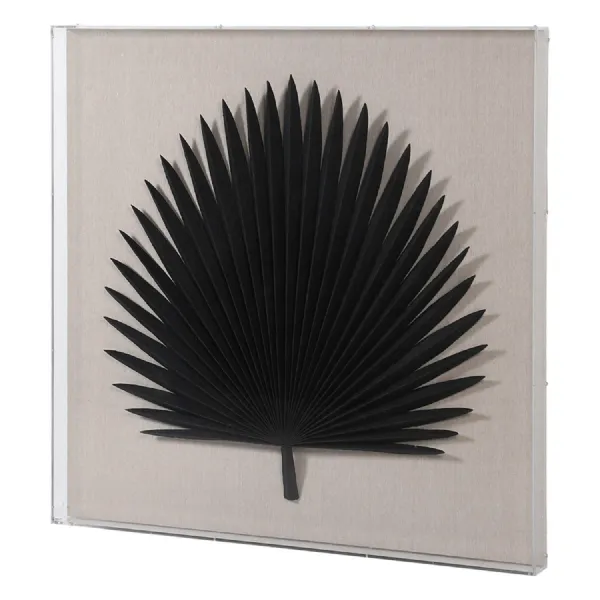 Black Palm Leaf Box Wall Art