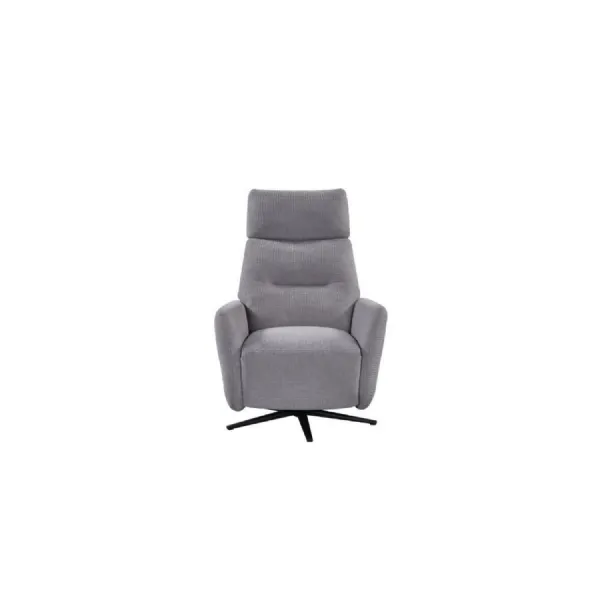 Pewter Grey Fabric Lift and Riser Swivel Recliner Chair