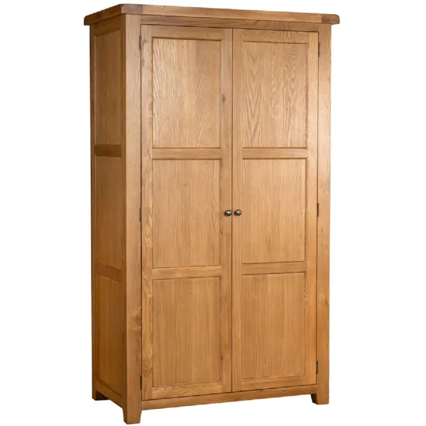 Oak Double All Hanging Wardrobe with Tapered legs
