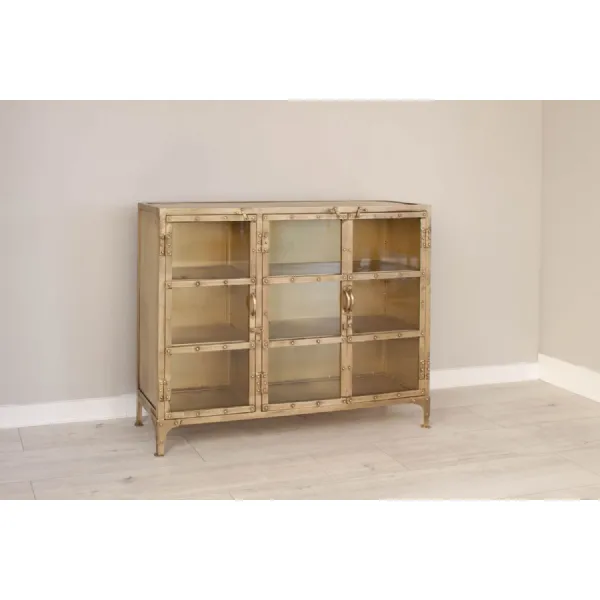 Natural Wood Small Glazed Display Cabinet