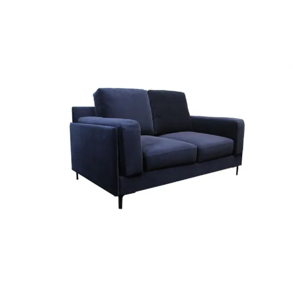 Aubyn 2 Seater Sofa Dark Blue (Black legs)