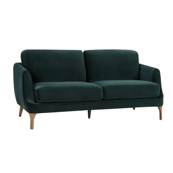 Gustav 2 Seater Sofa Forest Green (Light oak legs) EX DISPLAY