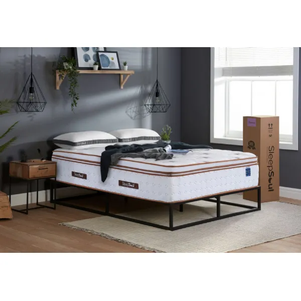 White Fabric Double 3000 Pocket Spring Mattress