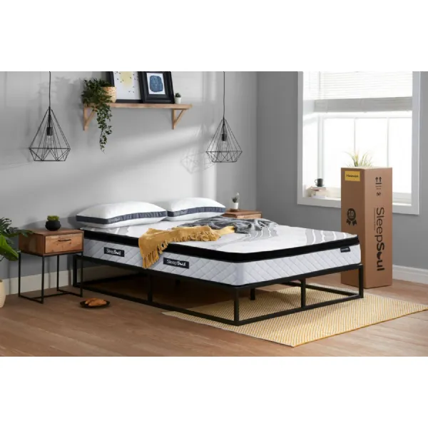 White Fabric King Size 3000 Pocket Spring Mattress