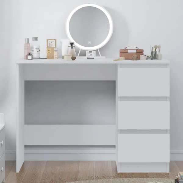 Stora 3 Drawer Dressing Table Matt White