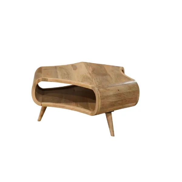 Modern Mango Wood Large Tri Coffee Table