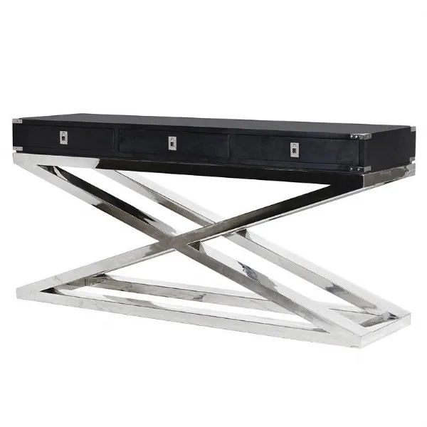 Black X Frame Console Table