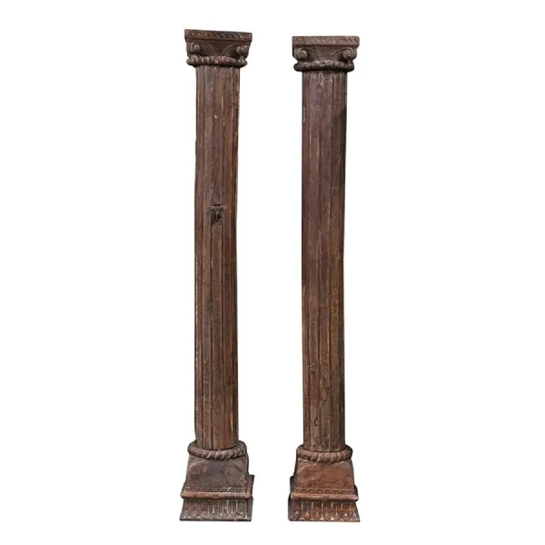 Pair Wooden Pillars