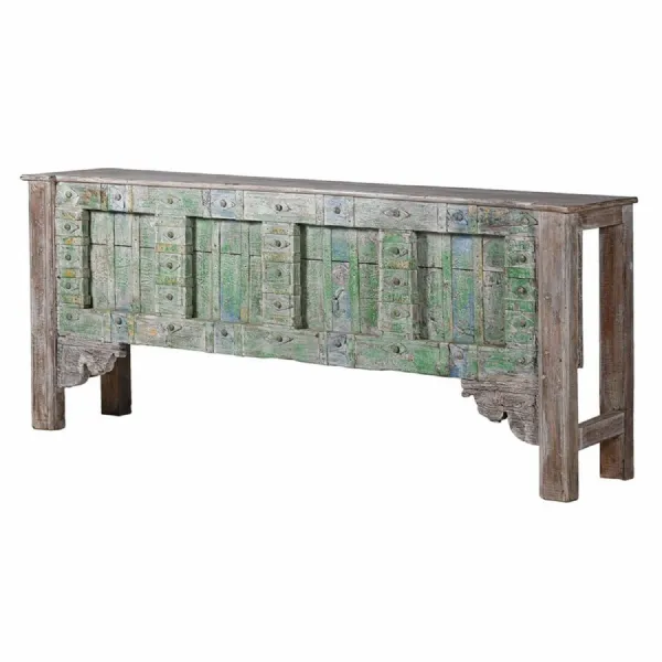 Green Wooden Console Table