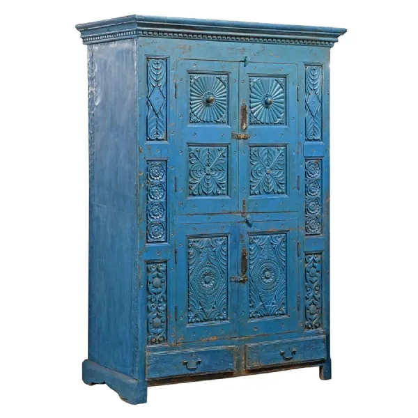Blue Wooden Almirah