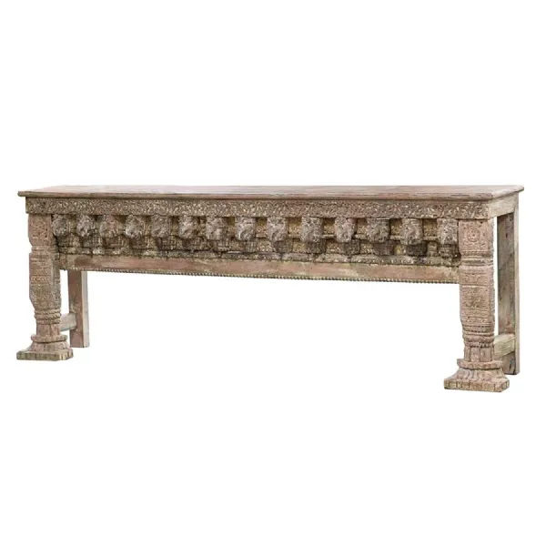 Elephant Carving Console Table