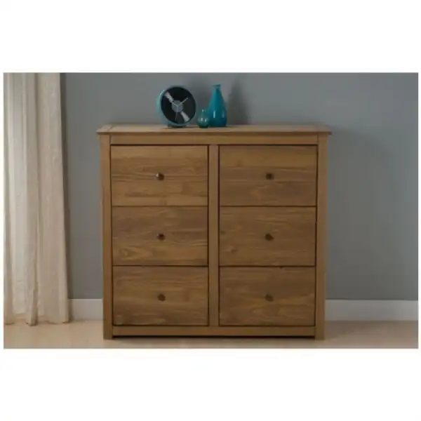 Santana Solid Pine 6 Drawer Chest