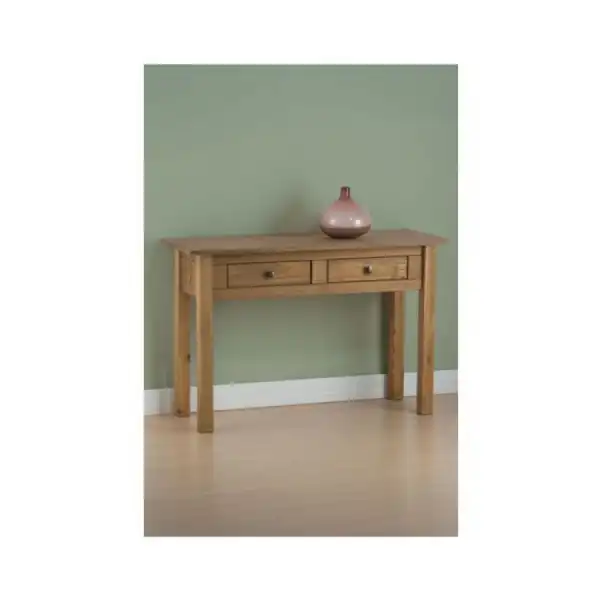 Santana Solid Pine 2 Drawer Console Table