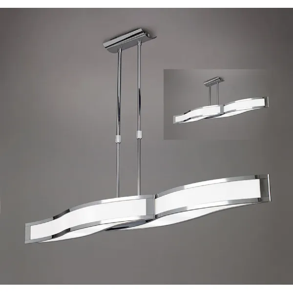 Sintesys Linear Telescopic Convertible To Semi Flush E27 4 Light E27 M0666, CFL Lamps INCLUDED