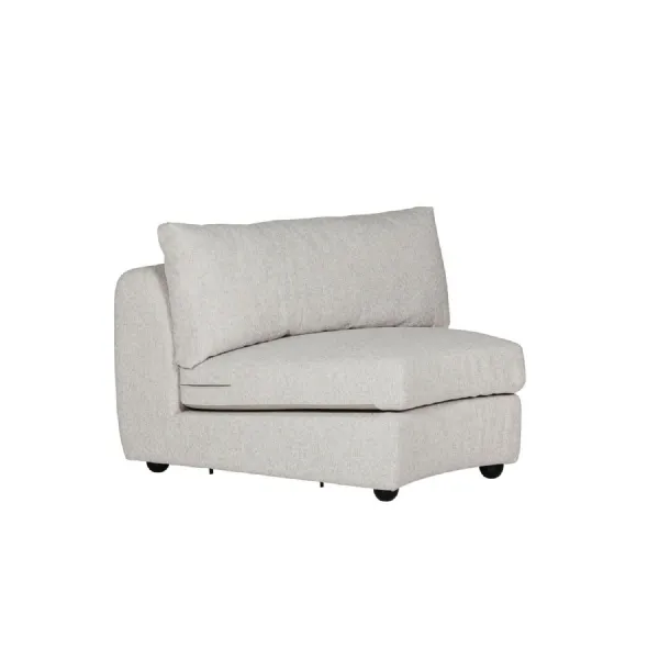 Natural Fabric Large Curved Wedge Seat