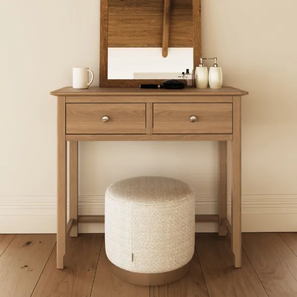 Taberno 2 Drawer Dressing Table Natural Oak