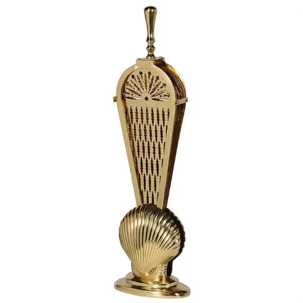 Gold Fan Fire Screen