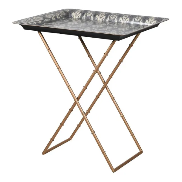 Grey Ikat Tray Table
